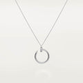 Cartier 18K white gold nail pendant paired with a little diamond necklace JUSTE UN CLOU