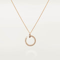 Cartier 18K rose gold nail pendant paired with full of diamonds necklace JUSTE UN CLOU