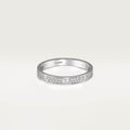 Cartier 18K white gold LOVE small ring with 2 rows of diamonds