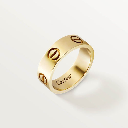 Cartier 18K gold classic LOVE ring 5mm wide without diamonds