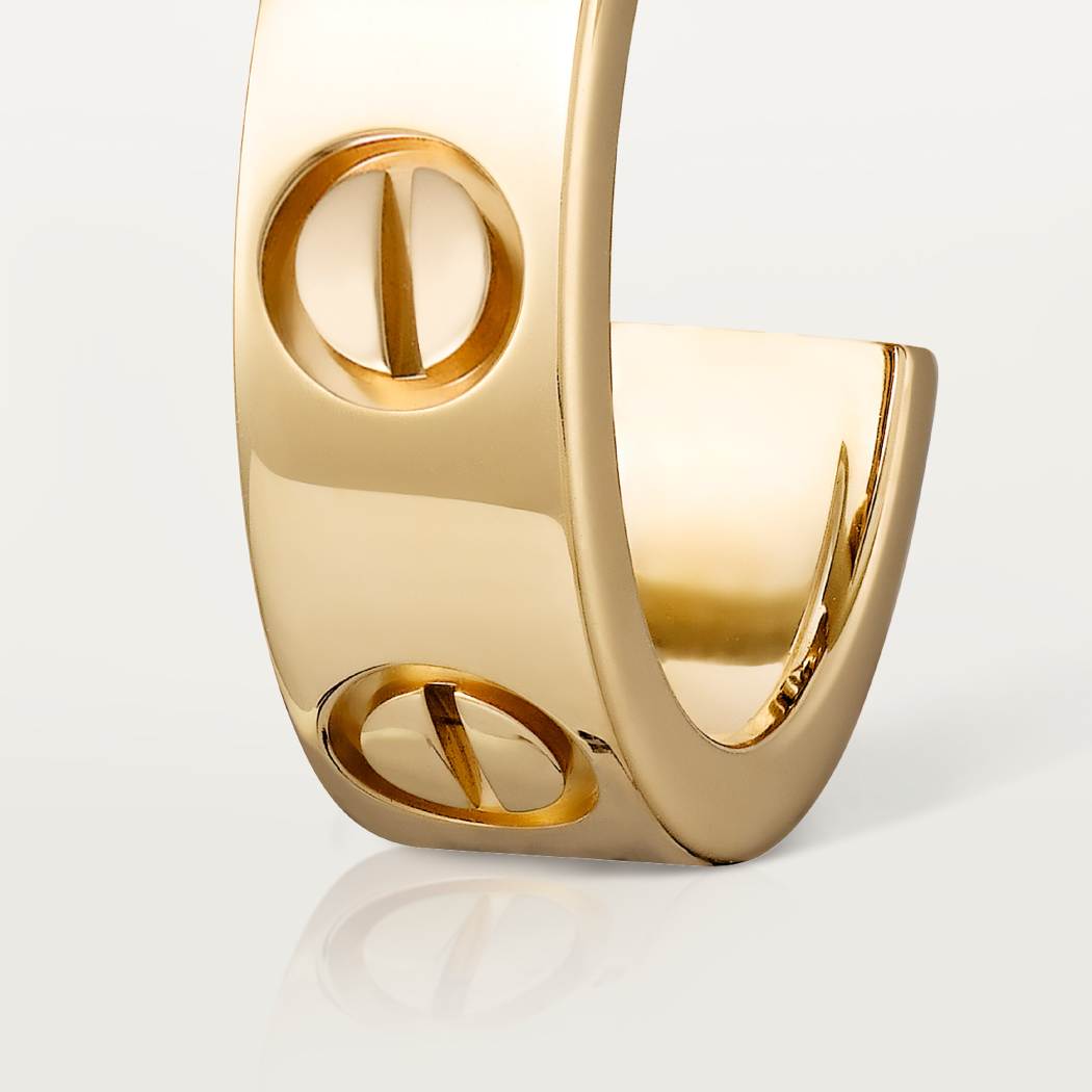 Cartier 18K gold LOVE round earrings without diamonds