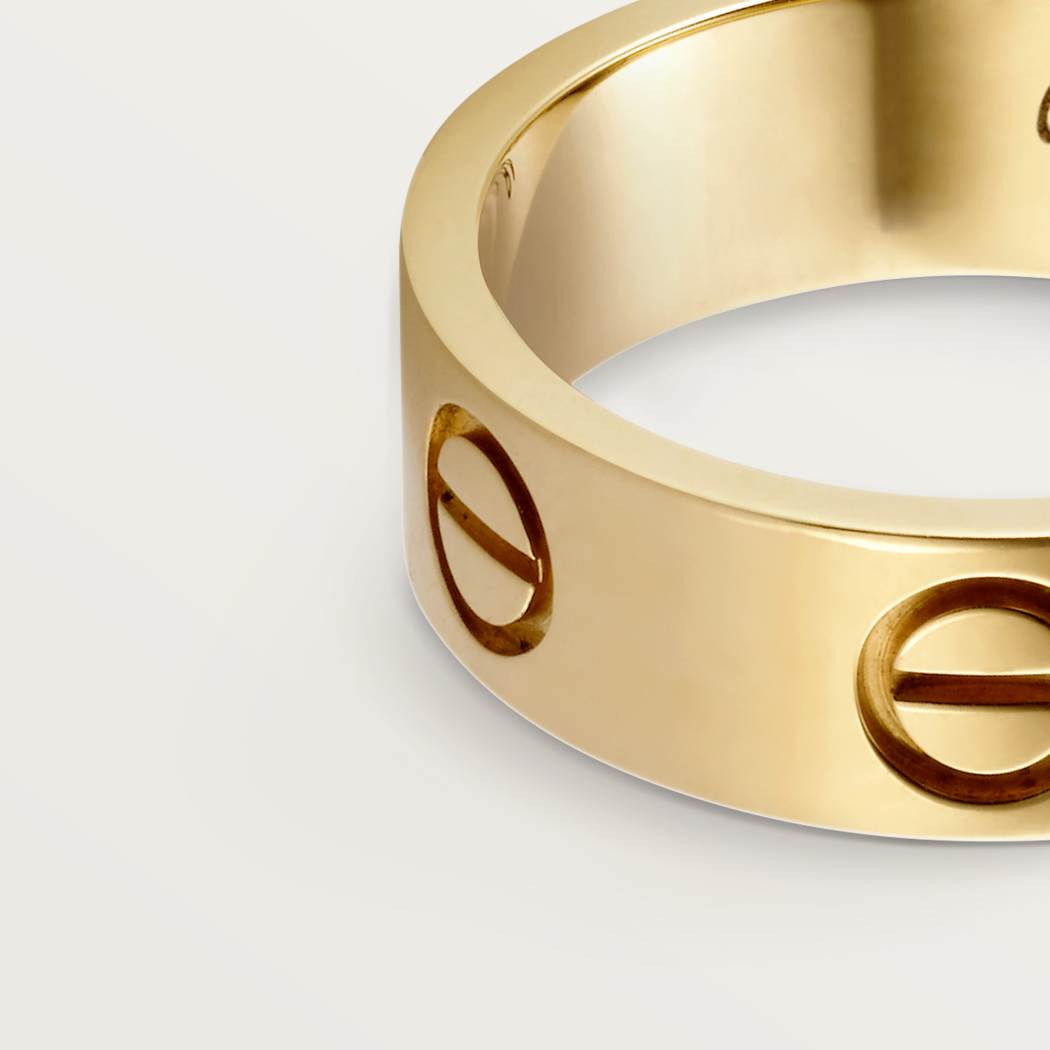 Cartier 18K gold classic LOVE ring 5mm wide without diamonds