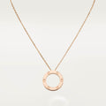 Cartier 18K rose gold LOVE pendant necklace without diamonds