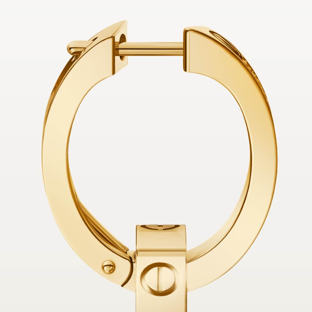 Cartier 18K gold LOVE round 2-ring earrings without diamonds