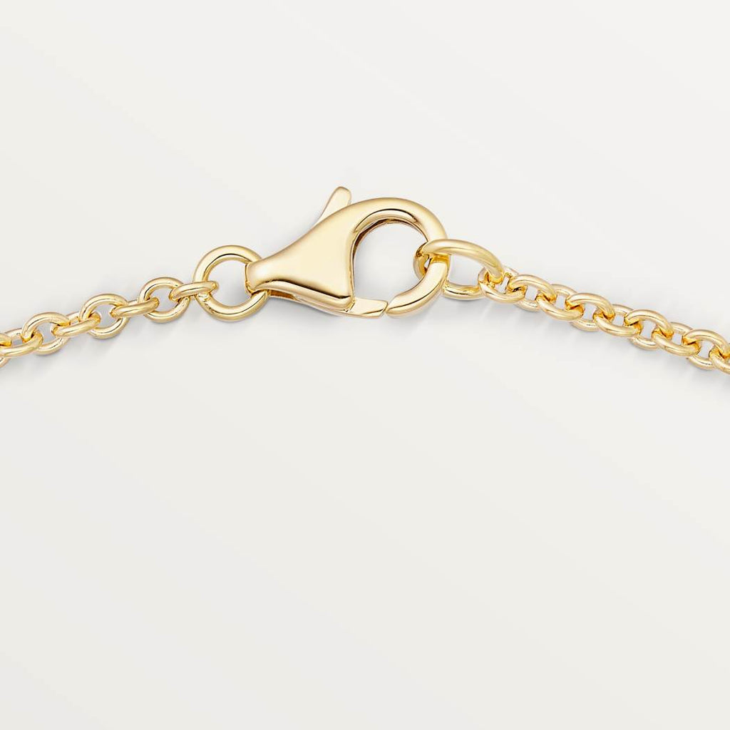 Cartier 18K gold LOVE two-ring pendant necklace without diamonds