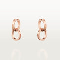 Cartier 18K rose gold LOVE round 2-ring earrings without diamonds