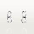 Cartier 18K white gold LOVE round 2-ring earrings without diamonds
