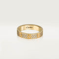 Cartier 18K gold LOVE ring 5mm with 3 rows of diamonds