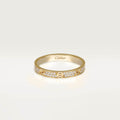 Cartier 18K gold LOVE small ring with 2 rows of diamonds