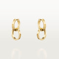 Cartier 18K gold LOVE round 2-ring earrings without diamonds