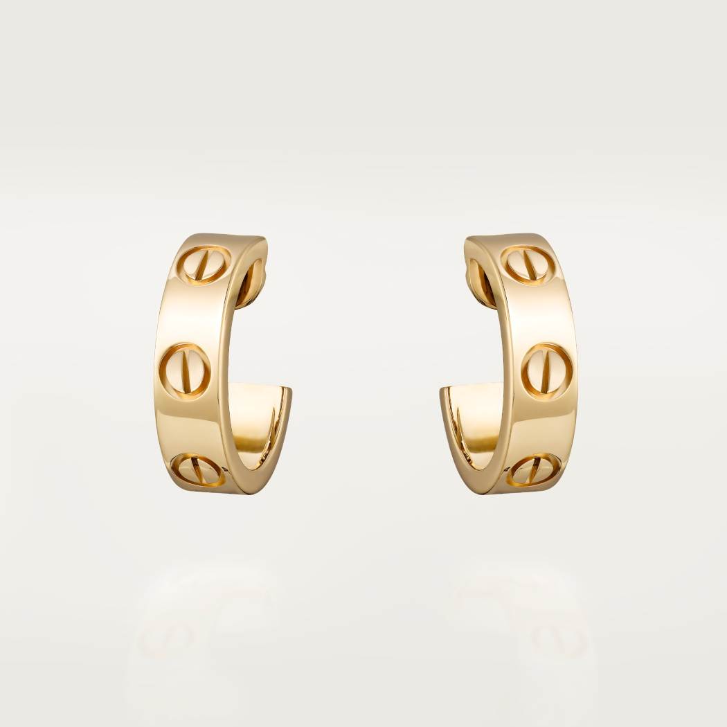 Cartier 18K gold LOVE round earrings without diamonds