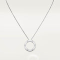 Cartier 18K white gold LOVE pendant necklace without diamonds