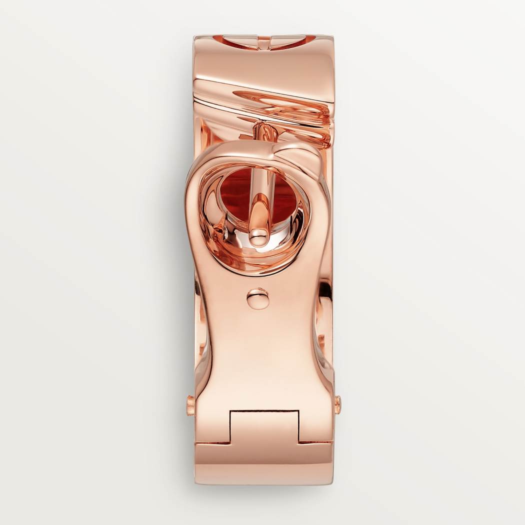 Cartier 18K rose gold LOVE round 2-diamond earrings
