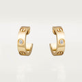 Cartier 18K gold LOVE round 2-diamond earrings
