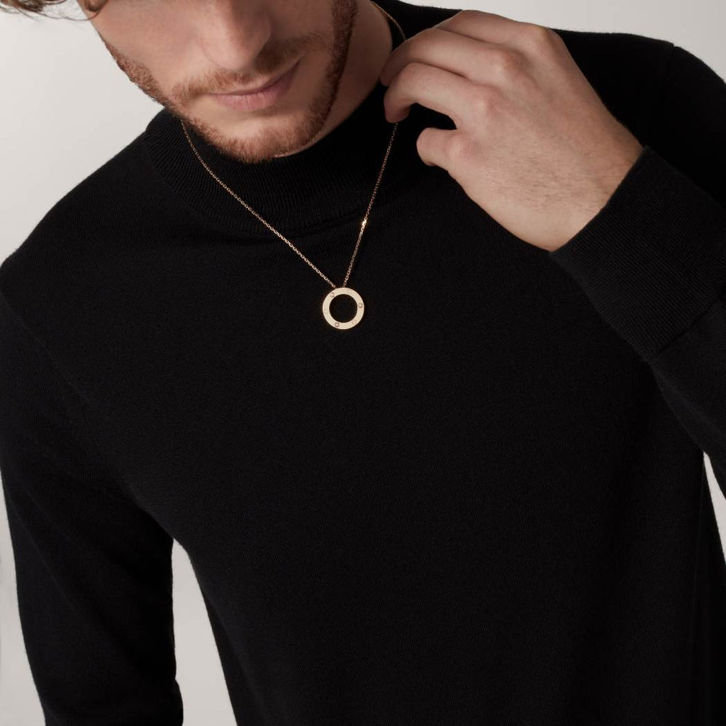 Cartier 18K gold LOVE 3 diamond Pendant necklace