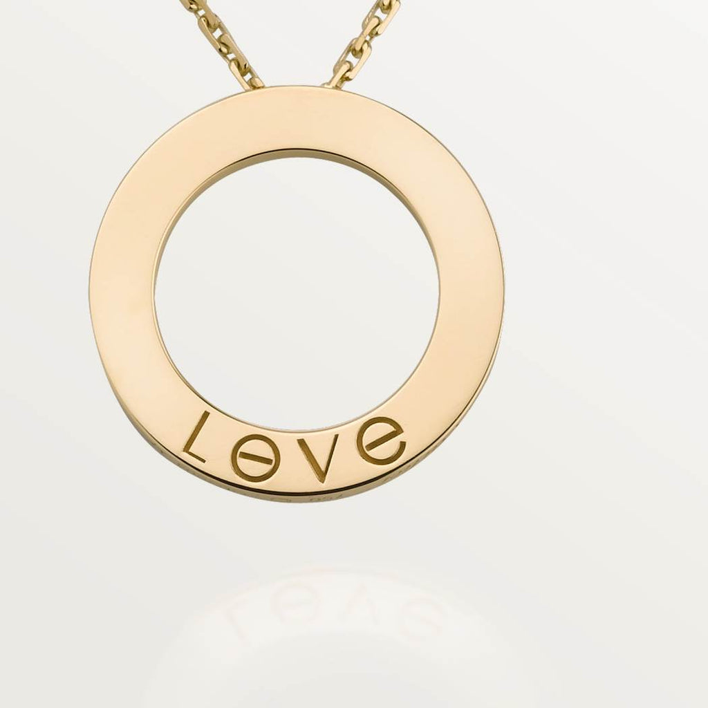 Cartier 18K gold LOVE 3 diamond Pendant necklace