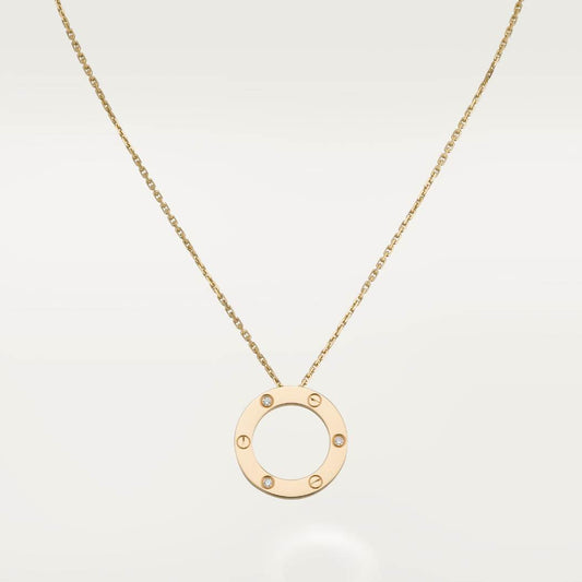Cartier 18K gold LOVE 3 diamond Pendant necklace