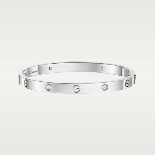 Cartier 4-diamond white gold Classic LOVE bracelet, 18K gold