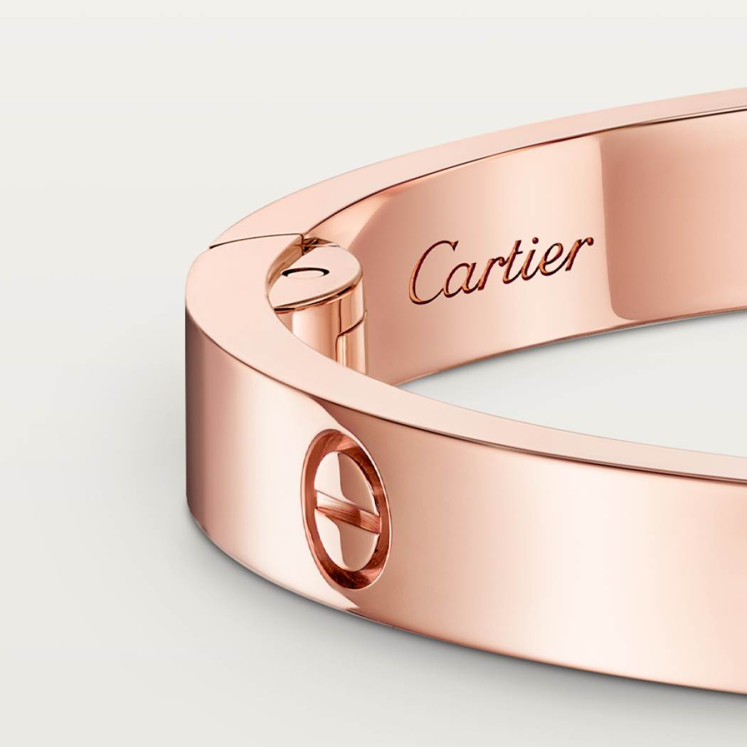 Cartier 4-diamond rose gold classic LOVE bracelet, 18K gold
