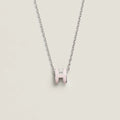 Hermes Mini Pop H Pendant light pink necklace