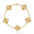 VCA Vintage Alhambra bracelet 5 motifs Gold Laser