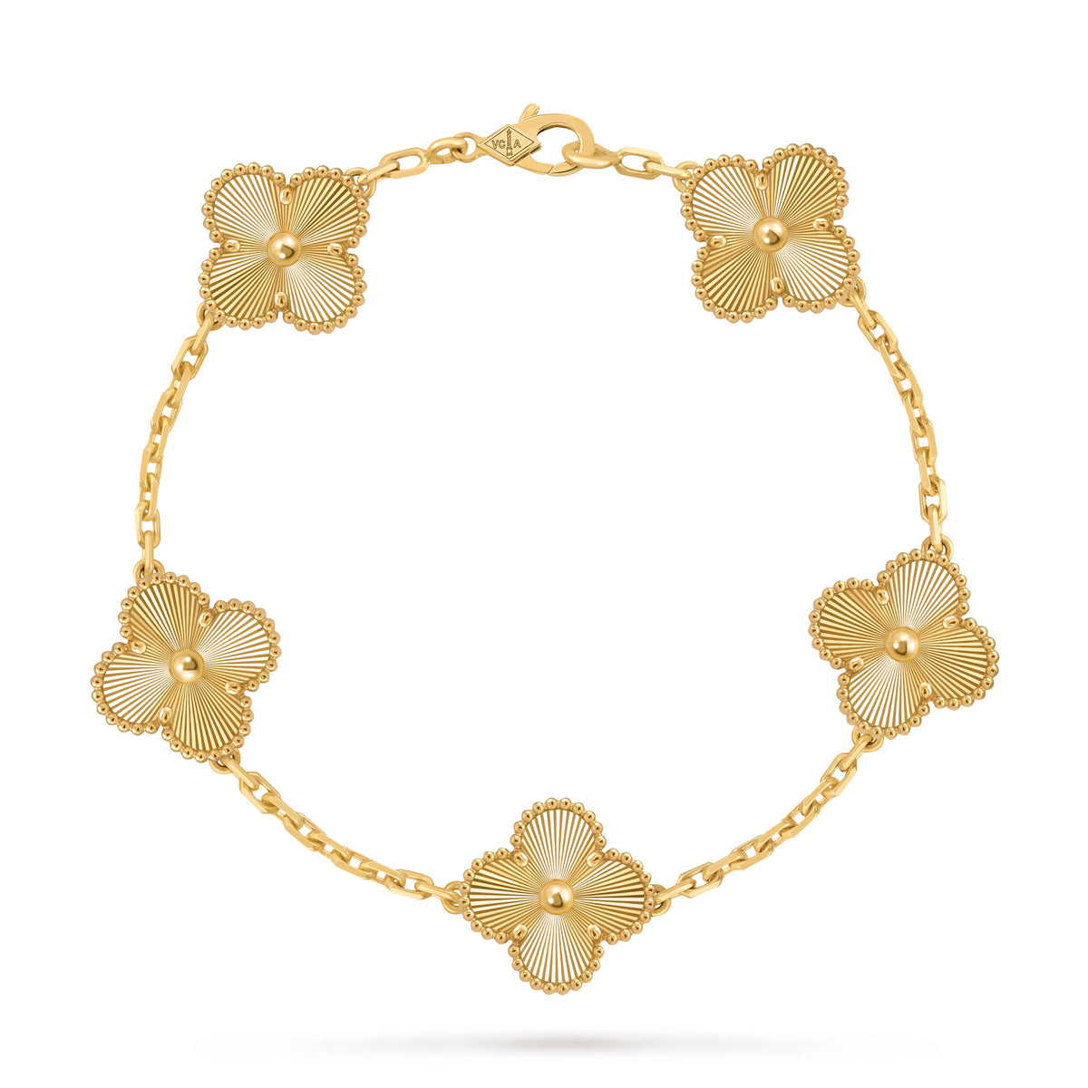VCA Vintage Alhambra bracelet 5 motifs Gold Laser