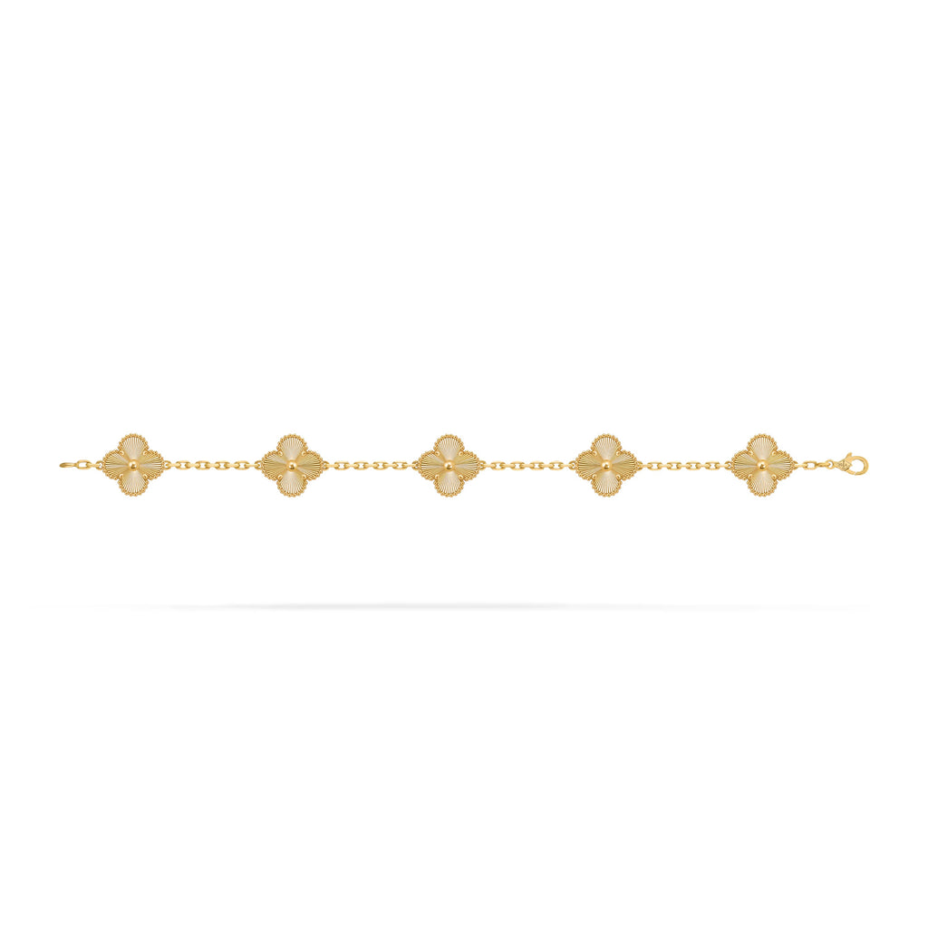 VCA Vintage Alhambra bracelet 5 motifs Gold Laser