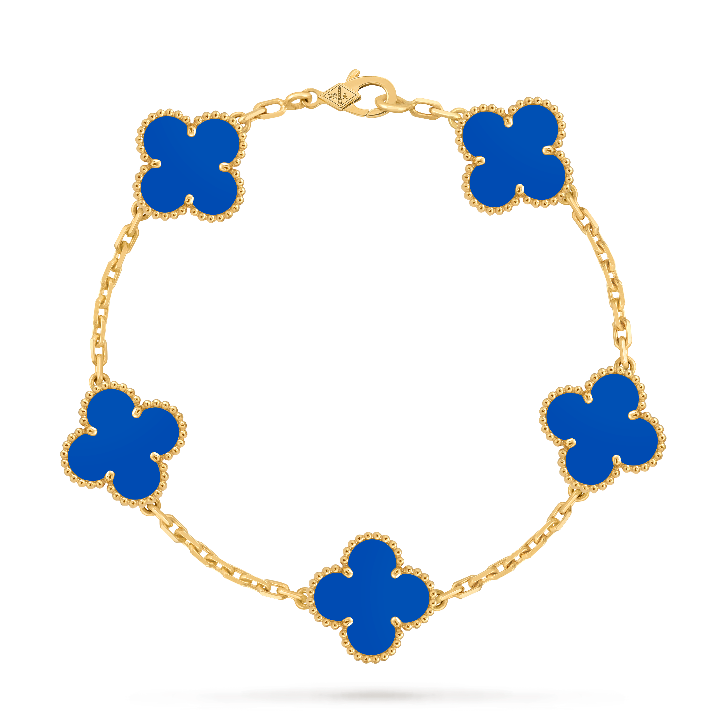 VCA Azure Alhambra - Blue Agate Statement Bracelet